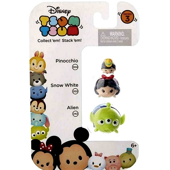 Disney Tsum Tsum Series 3  Pinocchio, Snow White, Alien Collectable Figu… - Picture 9 of 9